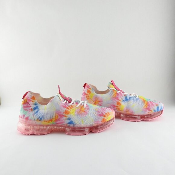 New Women's Sneakers La Sheelah Bubble Shoes Sz 10 Pink Tie Dye Air Cushion Brea - Picture 3 of 9
